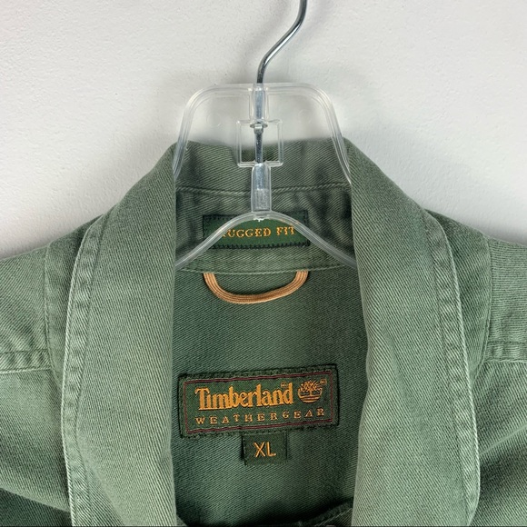 Timberland Green Rugged Fit Button Down Shirt - Picture 4 of 5